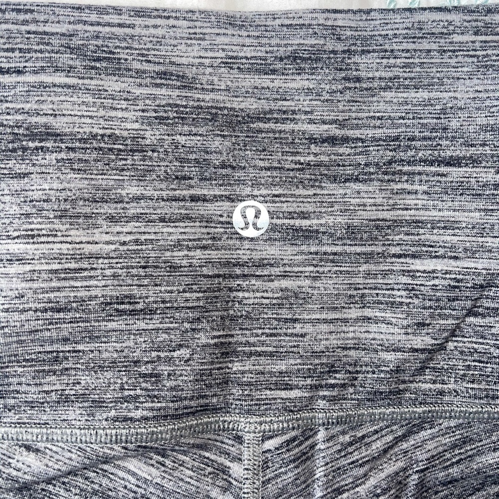 Lululemon Heather Grey High-Rise Crop 21”